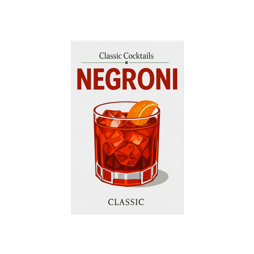 Classic Cocktail Art Print - Negroni Poster